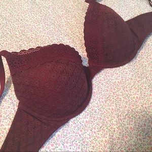 Burgundy Aerie Push-up Bra